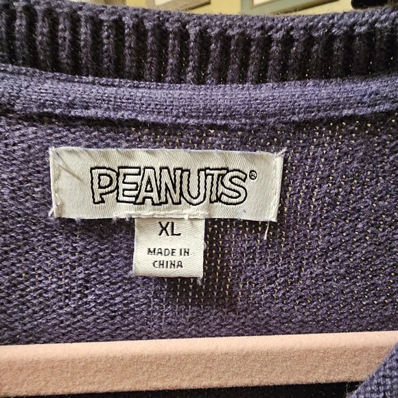 Peanuts Navy Blue Knit Sweater, SZ XL - Picture 3 of 5